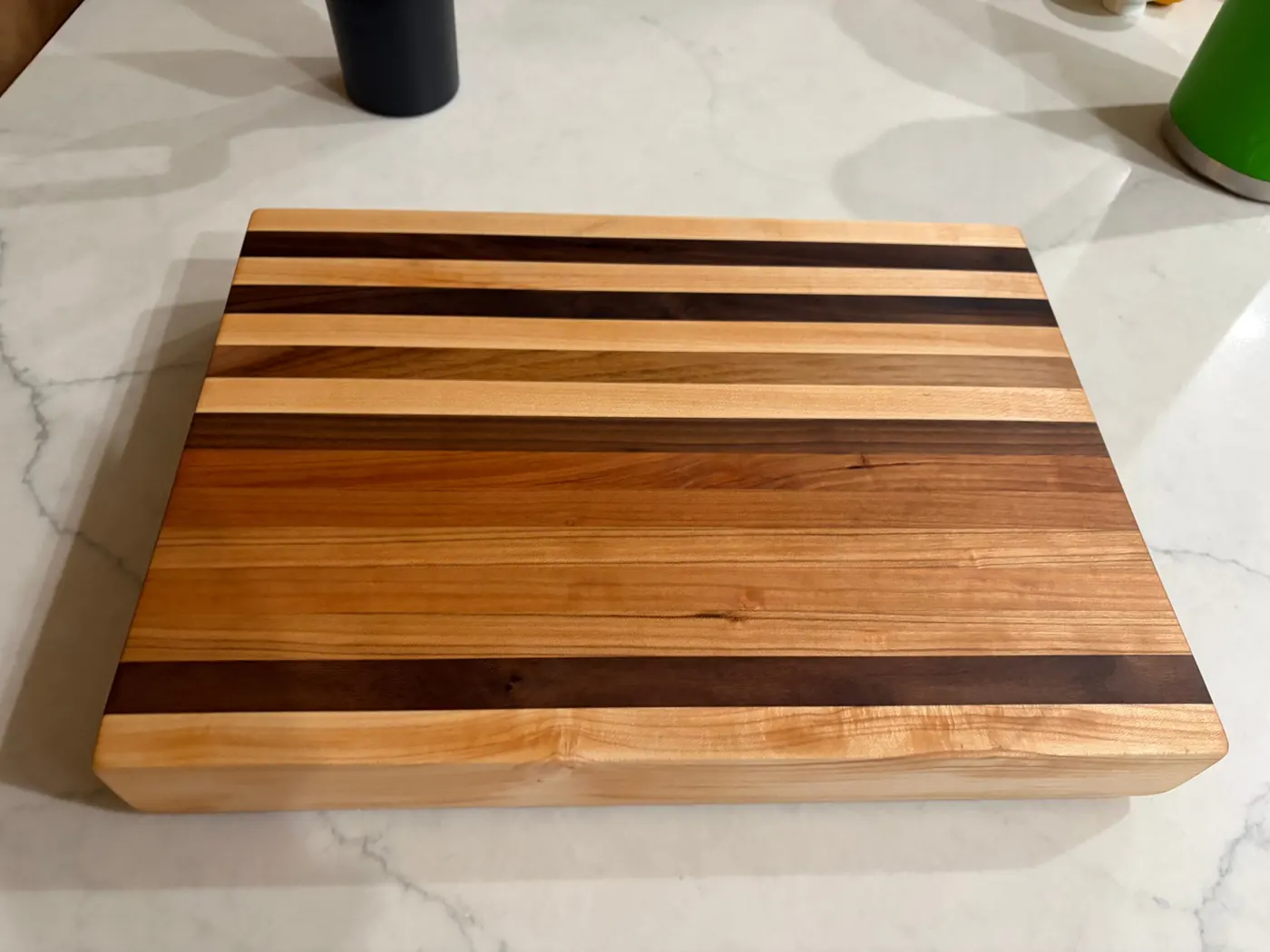 The finished striped cutting board